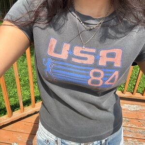 Forever 21 Gray Fitted Short Sleeve T-Shirt